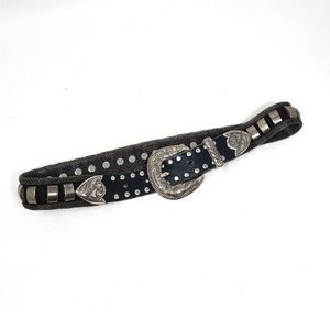 Vintage Paris Black Studded Belt 🖤